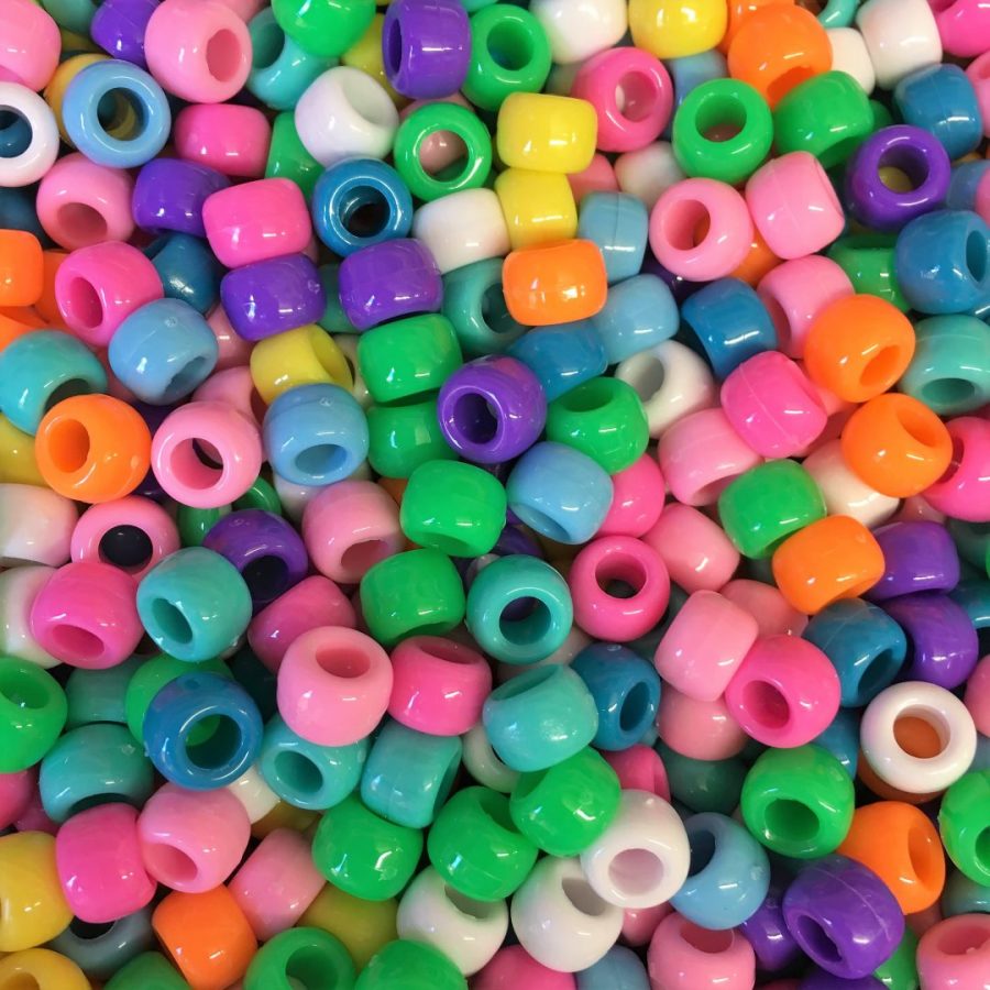 Bright Opaque Mix 9x6mm Pony Beads Dummy Clips, Pram Charms | Pony ...